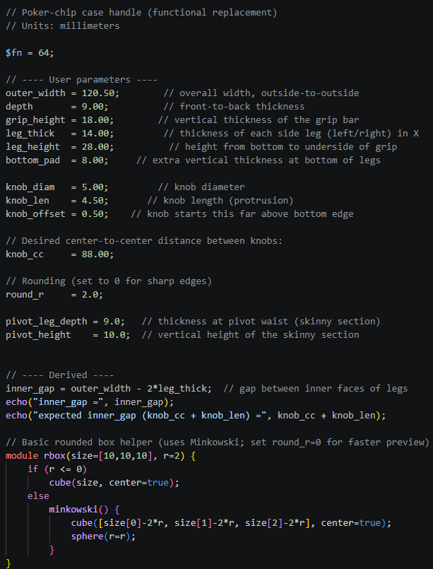 .scad file snippet