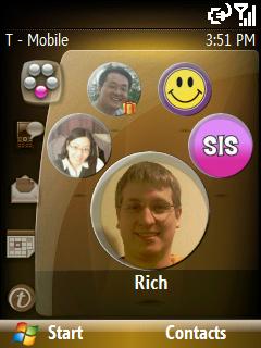 MyFaves homescreen